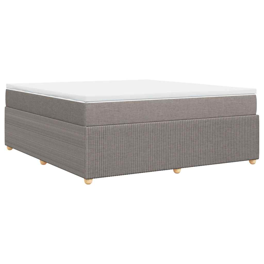 Sommier à lattes de lit avec matelas Taupe 180x200 cm Tissu - XIOS