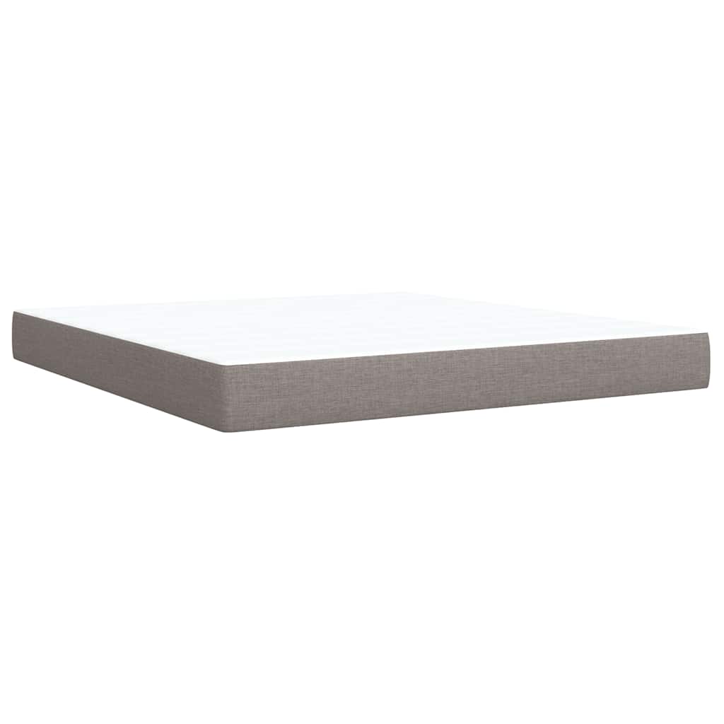 Sommier à lattes de lit avec matelas Taupe 180x200 cm Tissu - XIOS