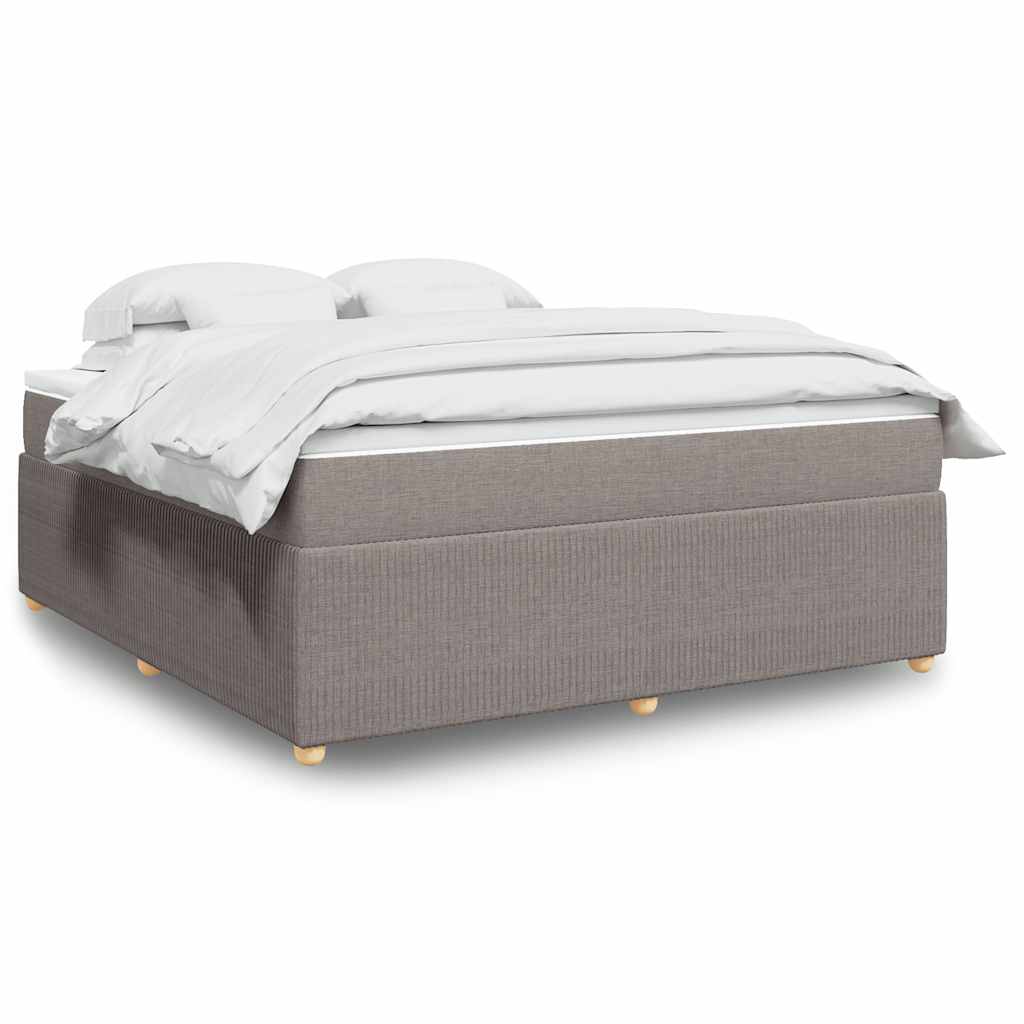 Sommier à lattes de lit avec matelas Taupe 180x200 cm Tissu - XIOS