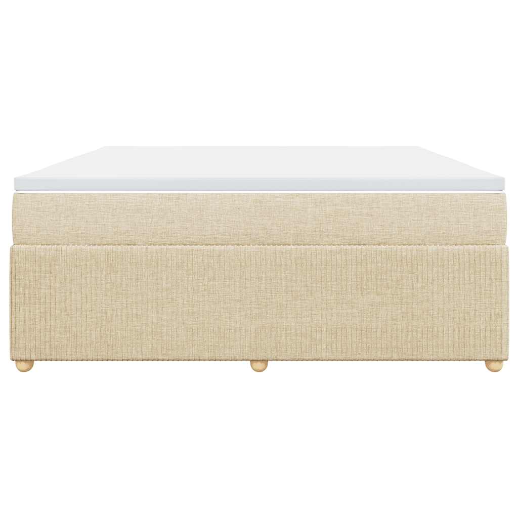 Sommier à lattes de lit avec matelas Crème 180x200 cm Tissu - XIOS