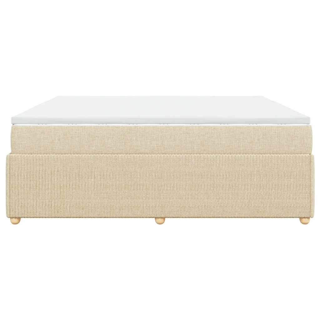 Sommier à lattes de lit avec matelas Crème 180x200 cm Tissu - XIOS