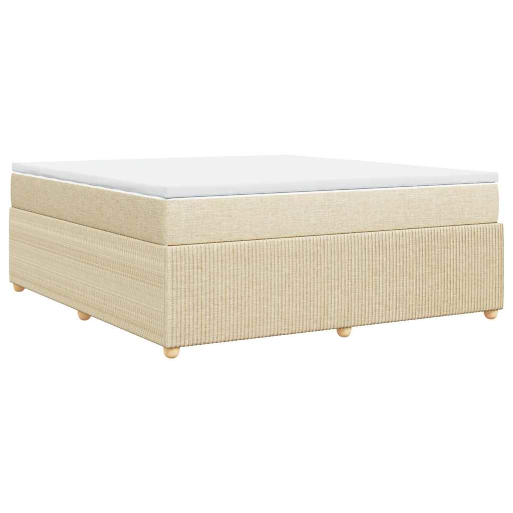 Sommier à lattes de lit avec matelas Crème 180x200 cm Tissu - XIOS