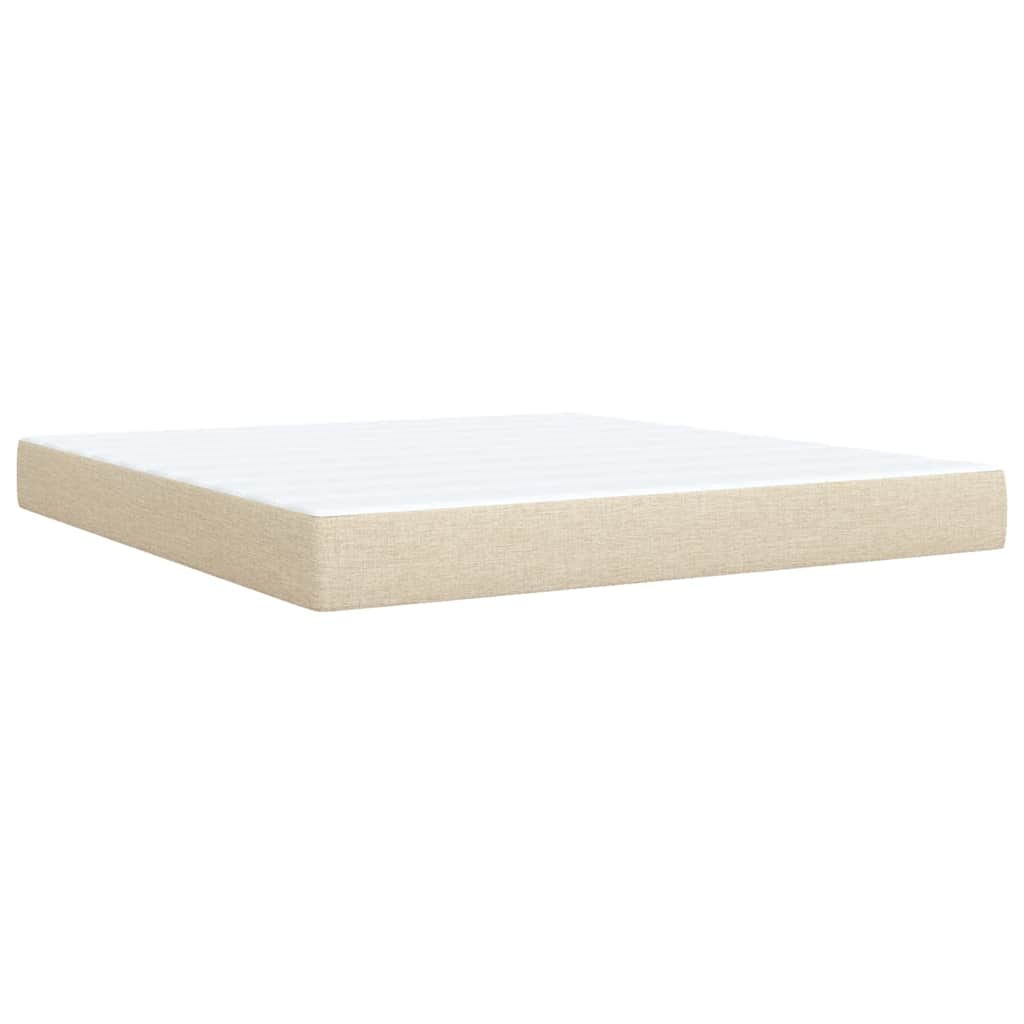 Sommier à lattes de lit avec matelas Crème 180x200 cm Tissu - XIOS