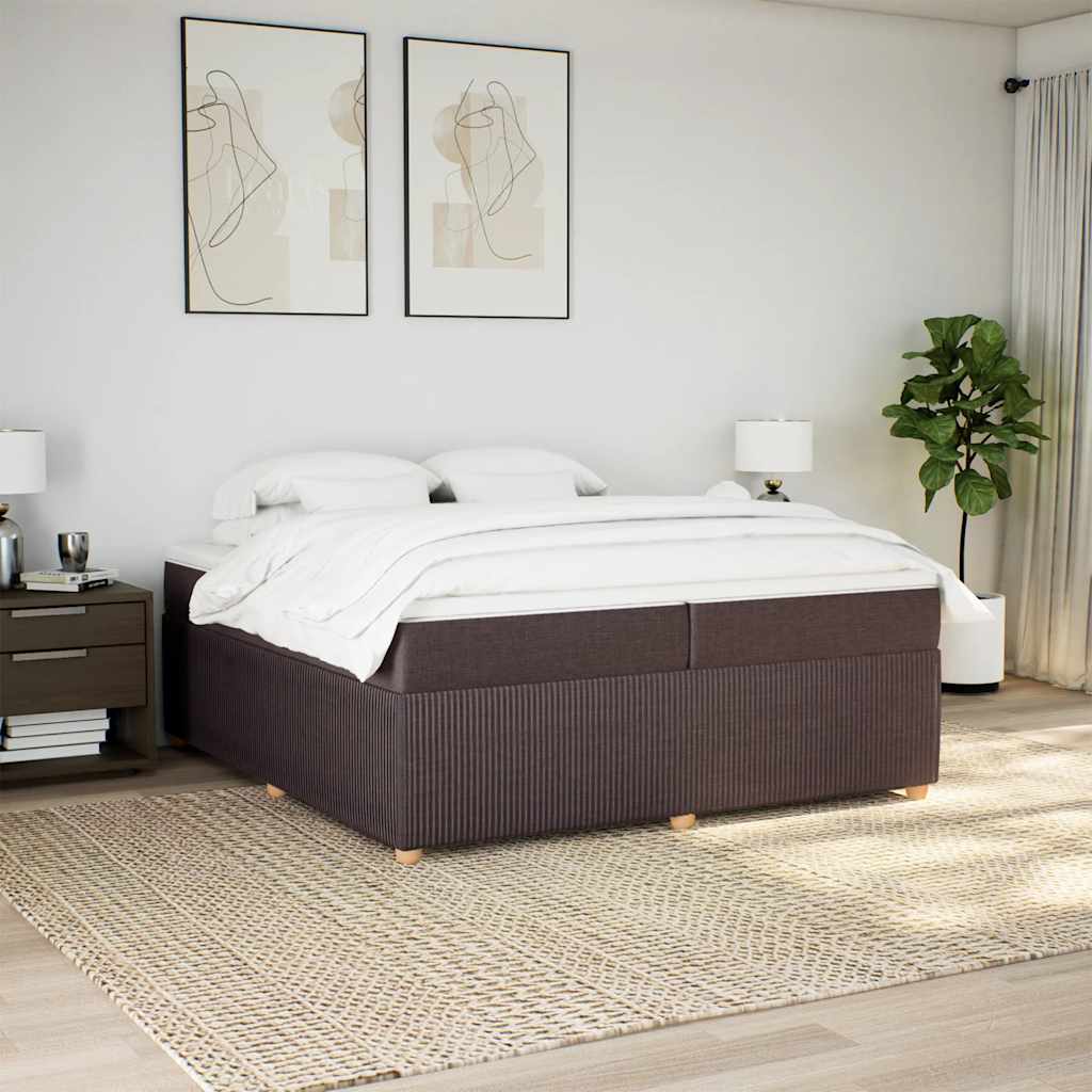 Sommier à lattes de lit avec matelas Marron foncé 200x200 cm - XIOS