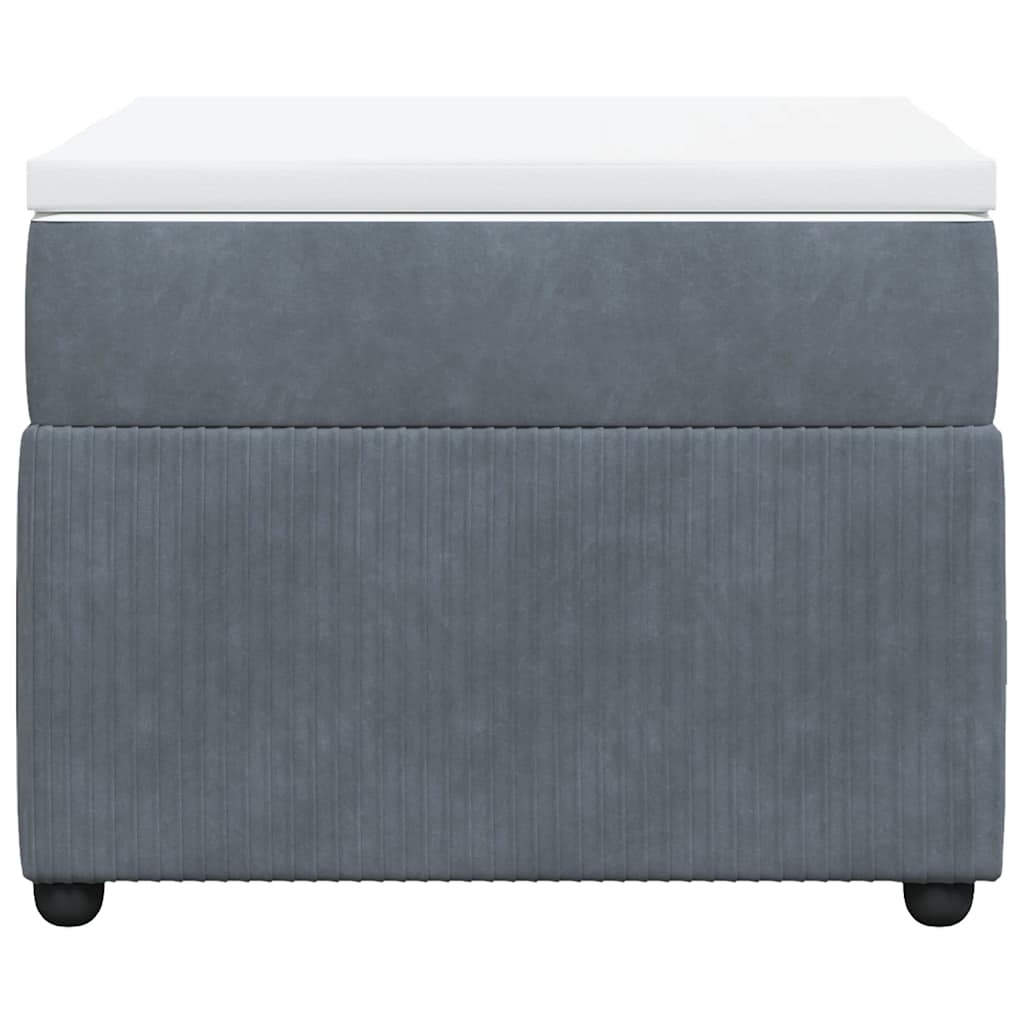 Sommier à lattes de lit et matelas Gris foncé 80x200 cm Velours - XIOS