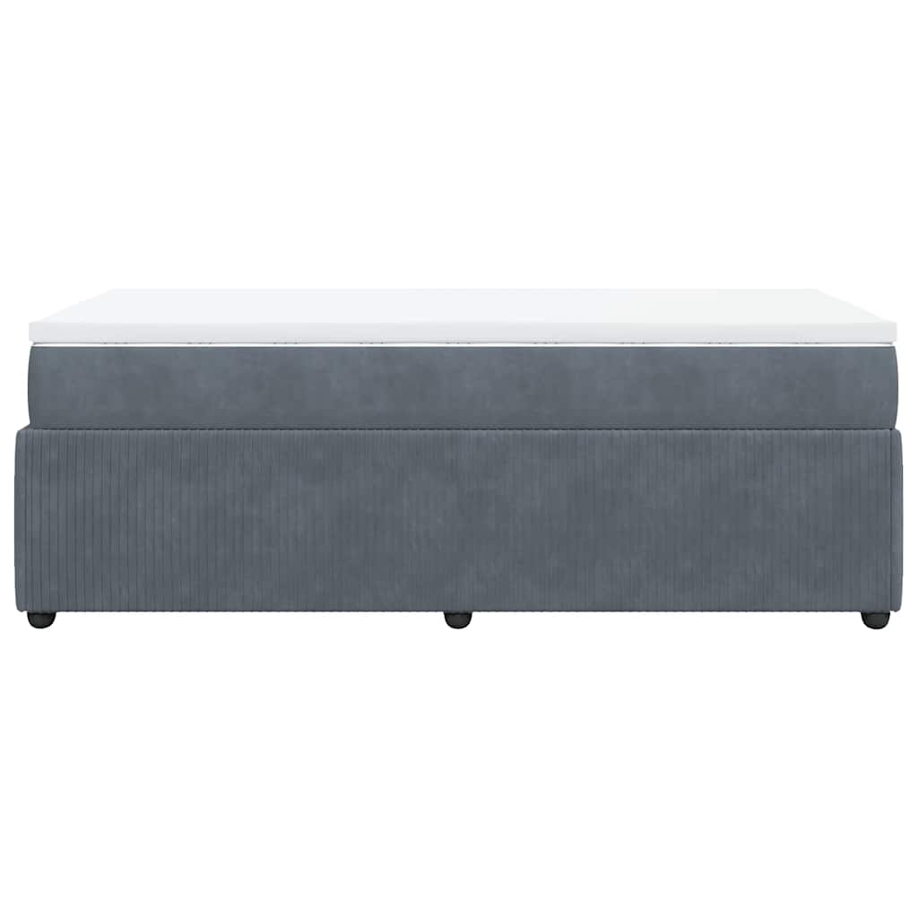Sommier à lattes de lit et matelas Gris foncé 80x200 cm Velours - XIOS