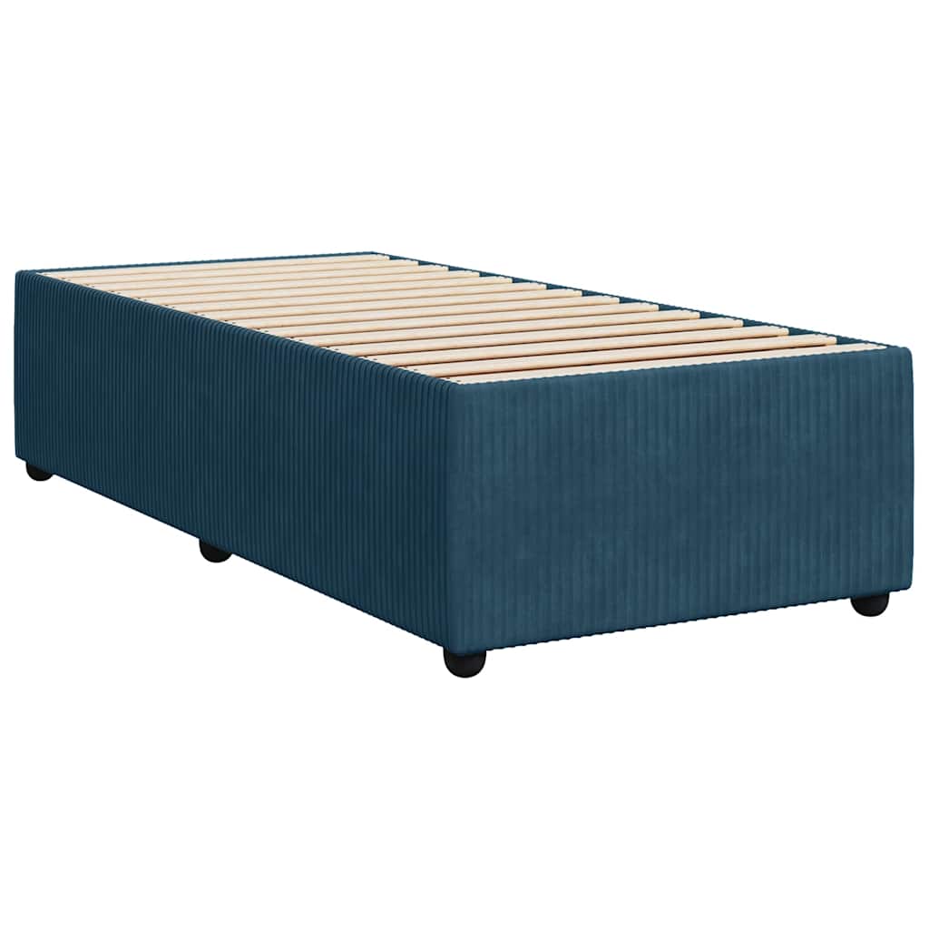 Sommier à lattes de lit et matelas Bleu foncé 80x200 cm Velours - XIOS