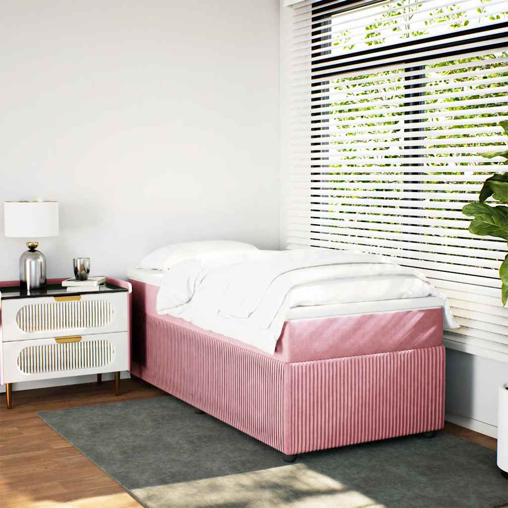 Sommier à lattes de lit et matelas Rose 80x200 cm Velours - XIOS