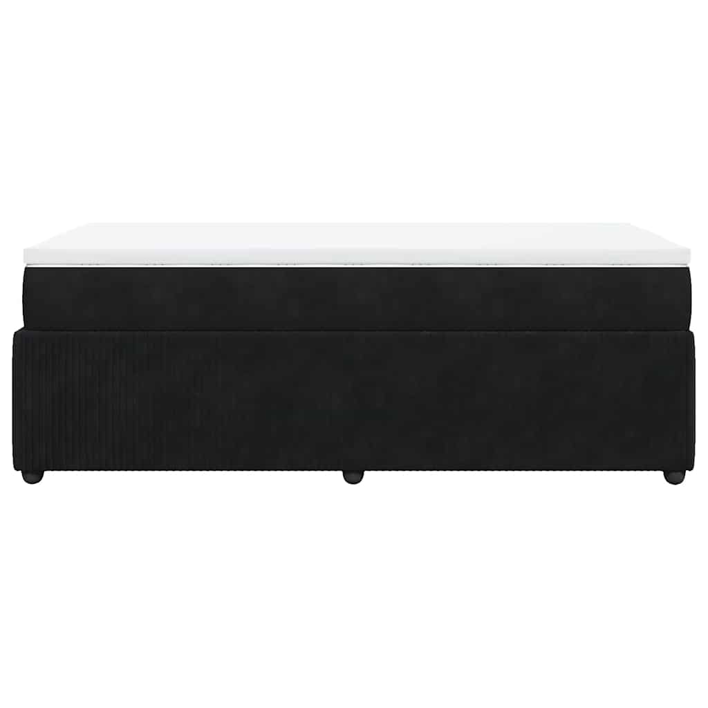 Sommier à lattes de lit avec matelas Noir 90x190 cm Velours - XIOS