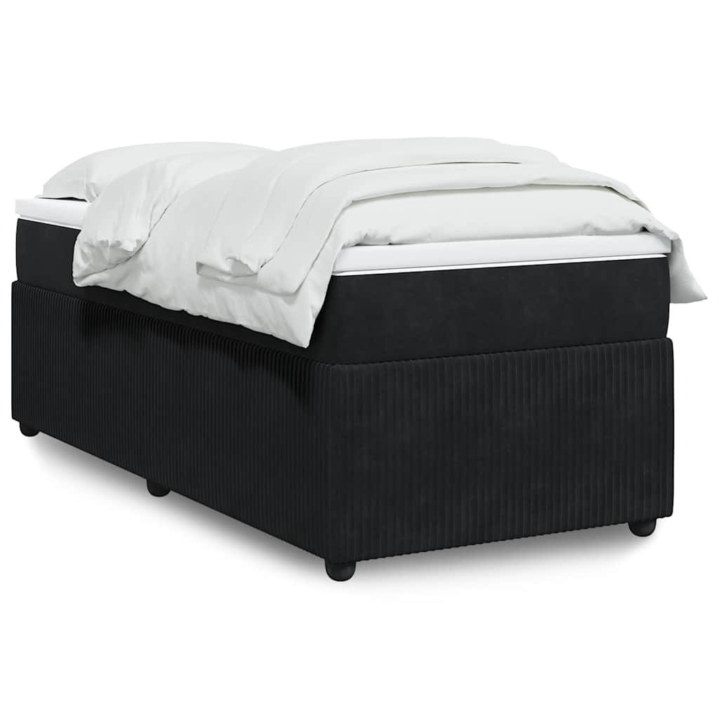 Sommier à lattes de lit avec matelas Noir 90x190 cm Velours - XIOS