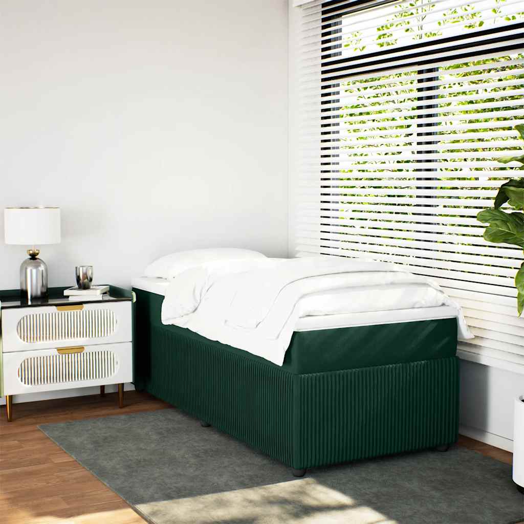 Sommier à lattes de lit avec matelas Vert foncé 90x190 cm - XIOS