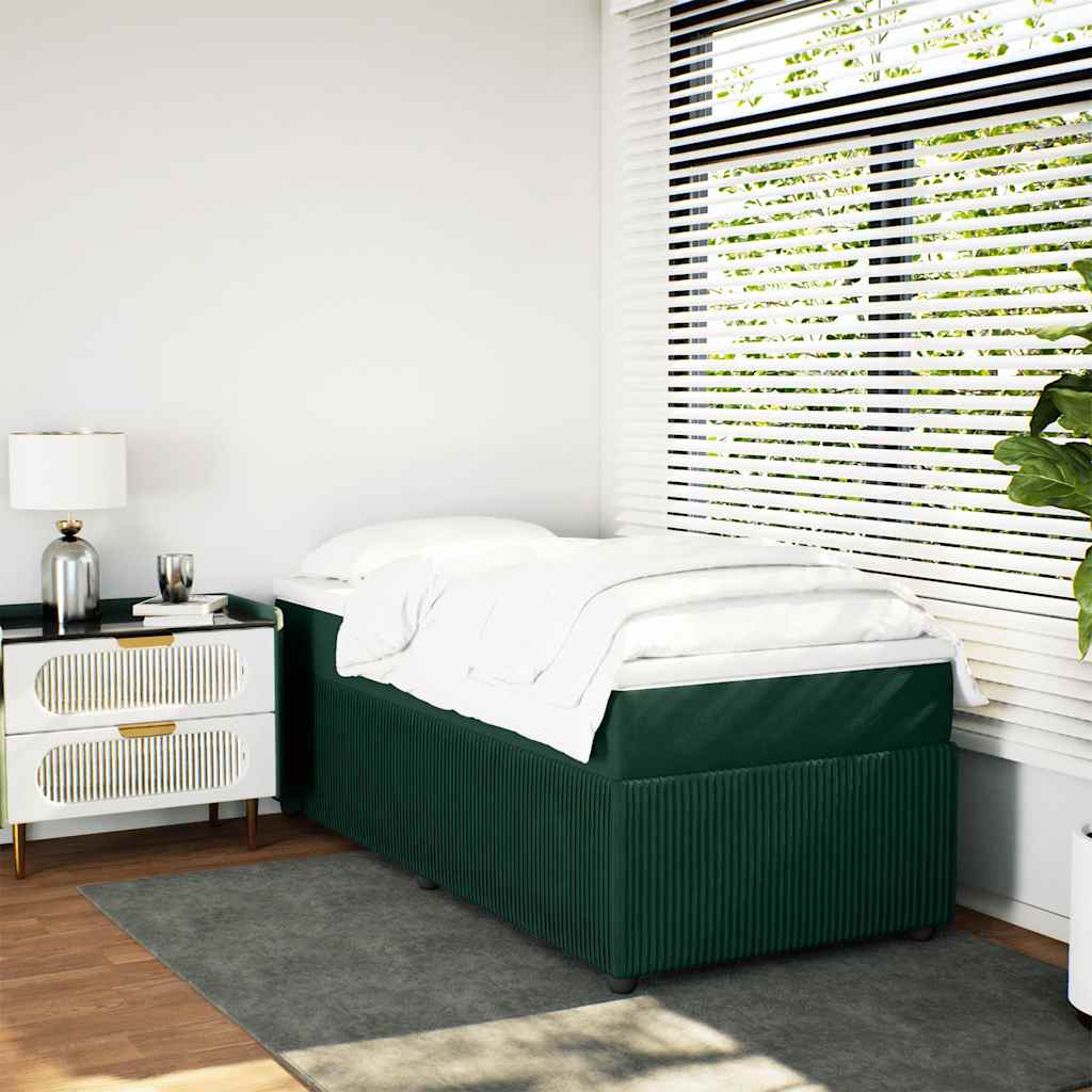 Sommier à lattes de lit avec matelas Vert foncé 90x200 cm - XIOS