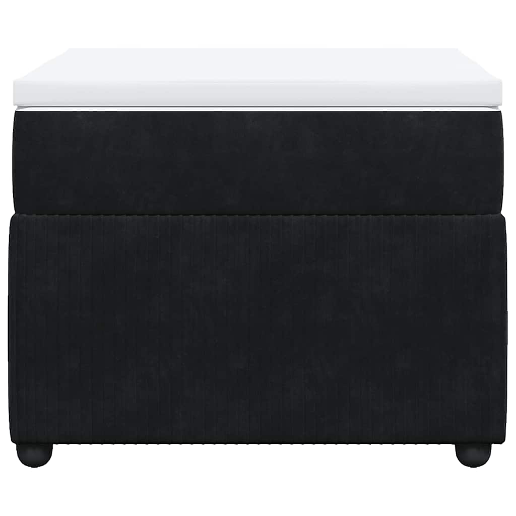 Sommier à lattes de lit avec matelas Noir 100x200 cm Velours - XIOS