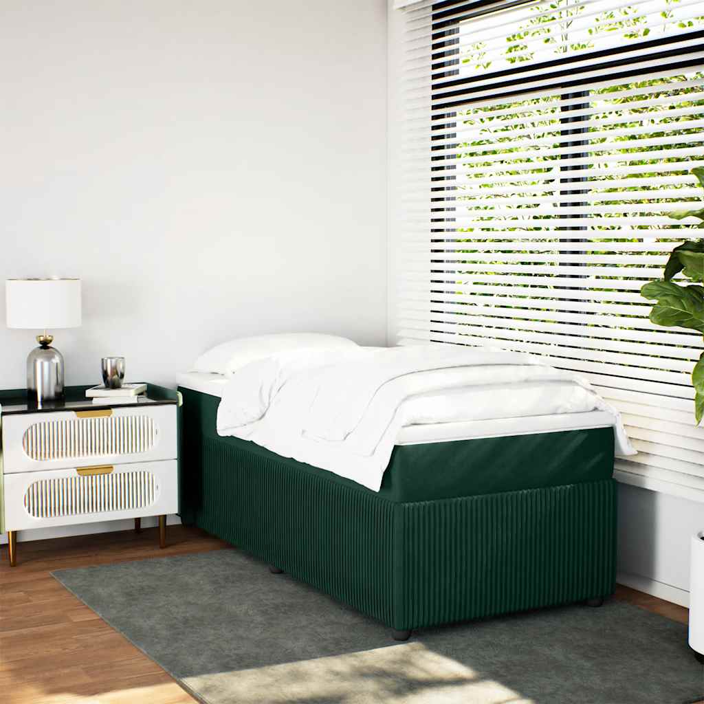 Sommier à lattes de lit avec matelas Vert foncé 100x200 cm - XIOS