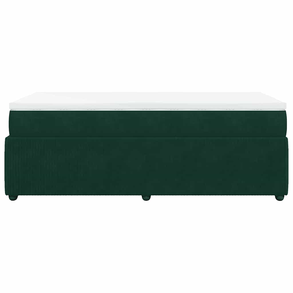 Sommier à lattes de lit avec matelas Vert foncé 100x200 cm - XIOS