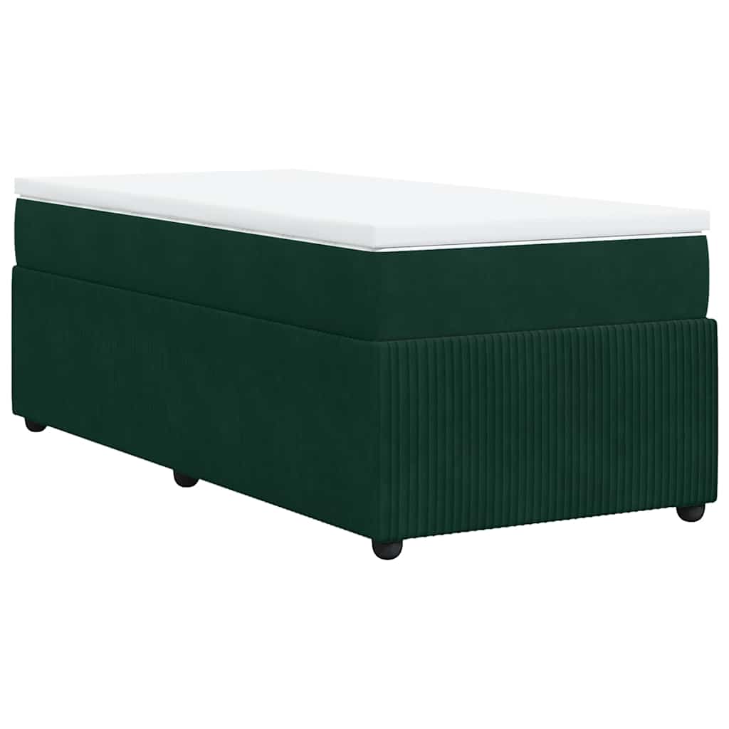 Sommier à lattes de lit avec matelas Vert foncé 100x200 cm - XIOS