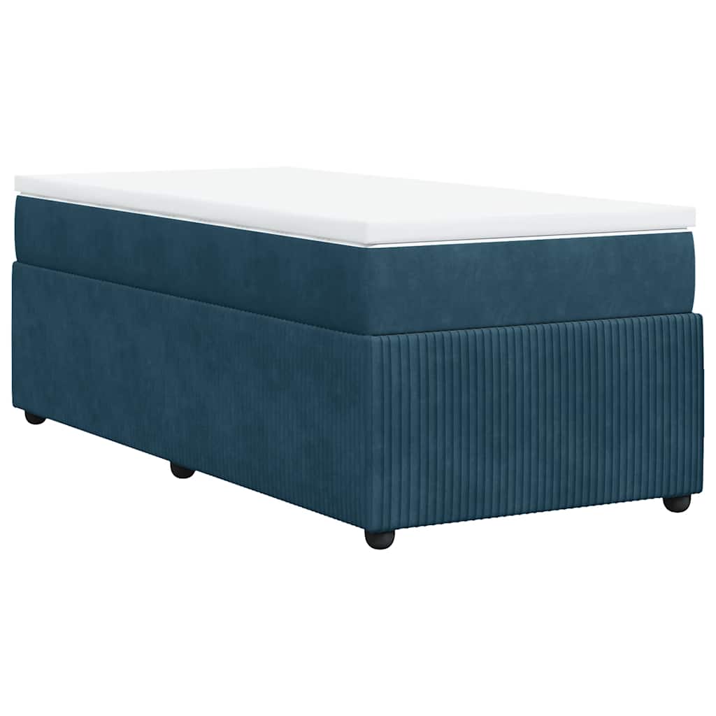 Sommier à lattes de lit avec matelas Bleu foncé 100x200 cm - XIOS