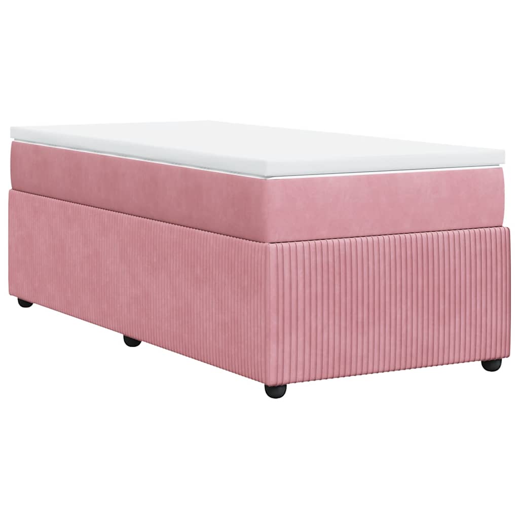 Sommier à lattes de lit avec matelas Rose 100x200 cm Velours - XIOS