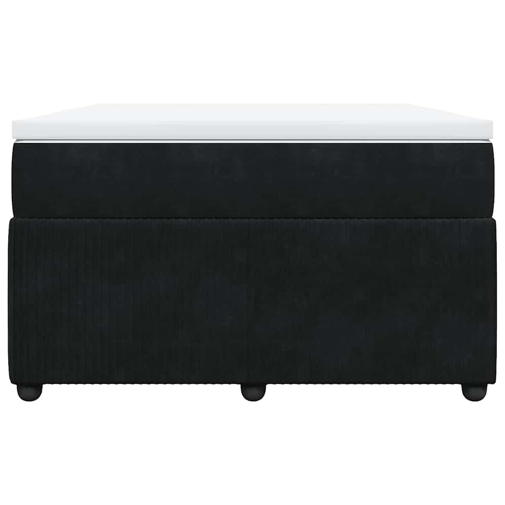 Sommier à lattes de lit avec matelas noir 120x190 cm velours - XIOS
