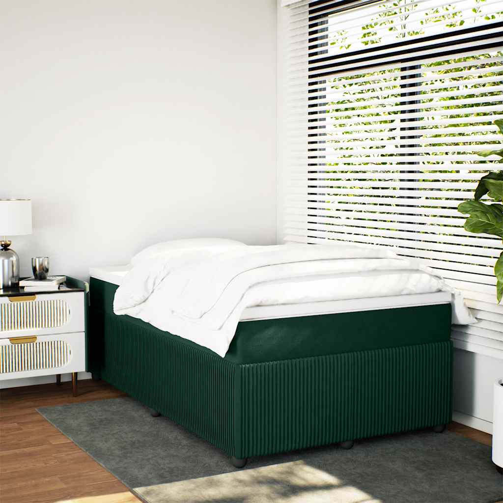 Sommier à lattes de lit avec matelas vert foncé 120x190 cm - XIOS