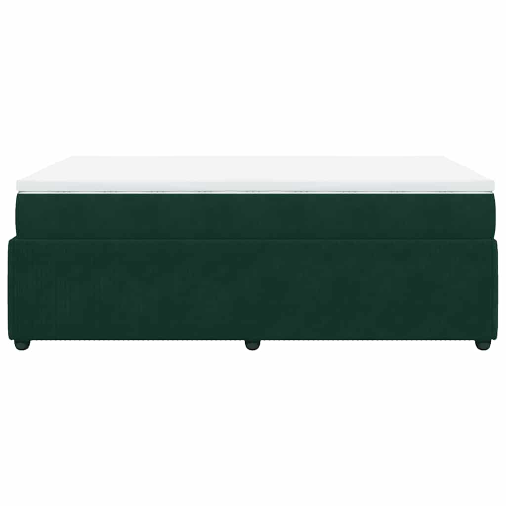 Sommier à lattes de lit avec matelas vert foncé 120x190 cm - XIOS