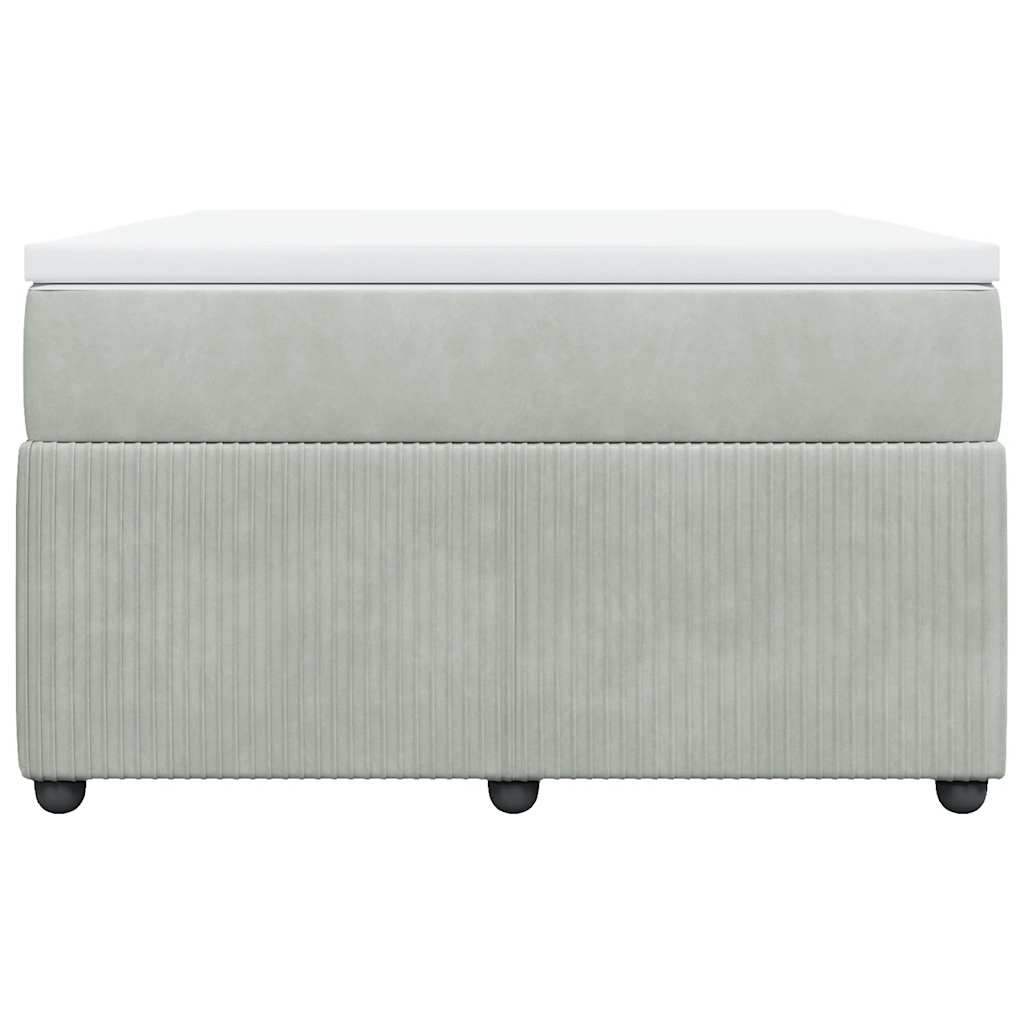 Sommier à lattes de lit et matelas Gris clair 120x200cm Velours - XIOS