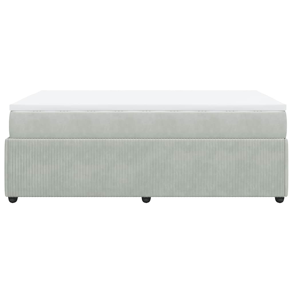 Sommier à lattes de lit et matelas Gris clair 120x200cm Velours - XIOS