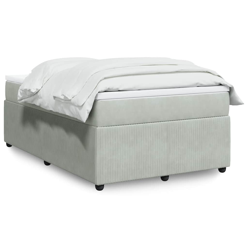 Sommier à lattes de lit et matelas Gris clair 120x200cm Velours - XIOS