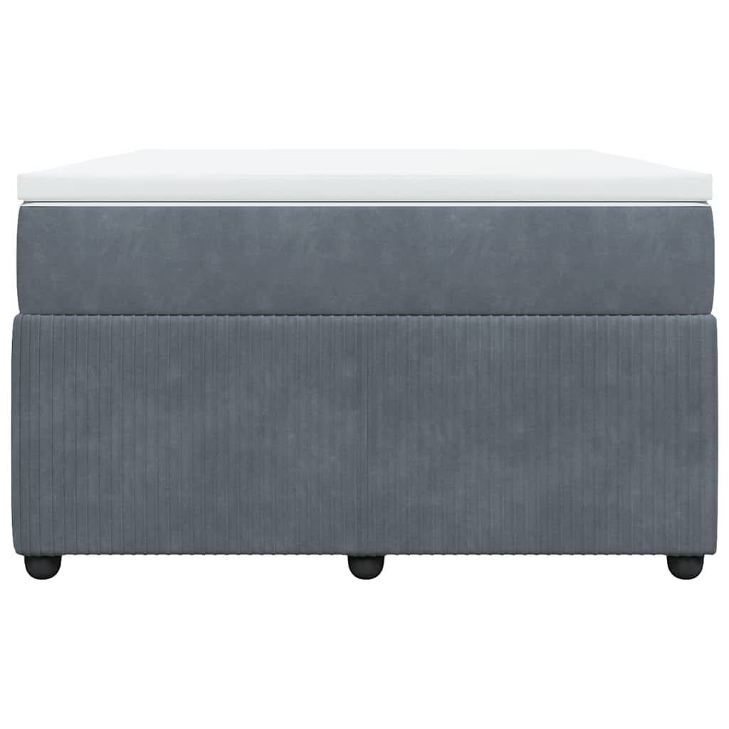 Sommier à lattes de lit et matelas Gris foncé 120x200cm Velours - XIOS
