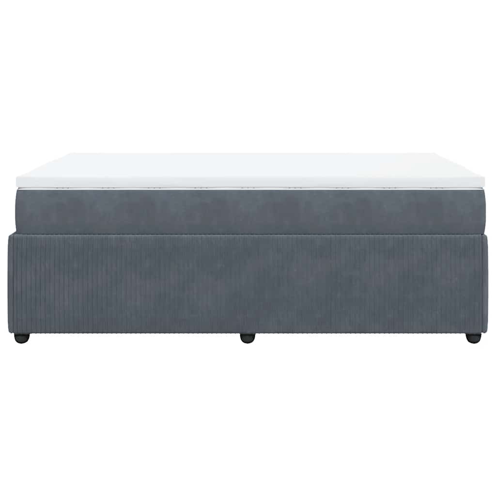 Sommier à lattes de lit et matelas Gris foncé 120x200cm Velours - XIOS