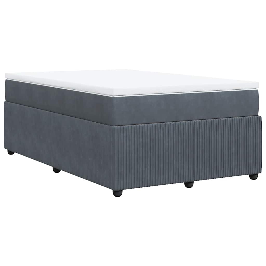 Sommier à lattes de lit et matelas Gris foncé 120x200cm Velours - XIOS