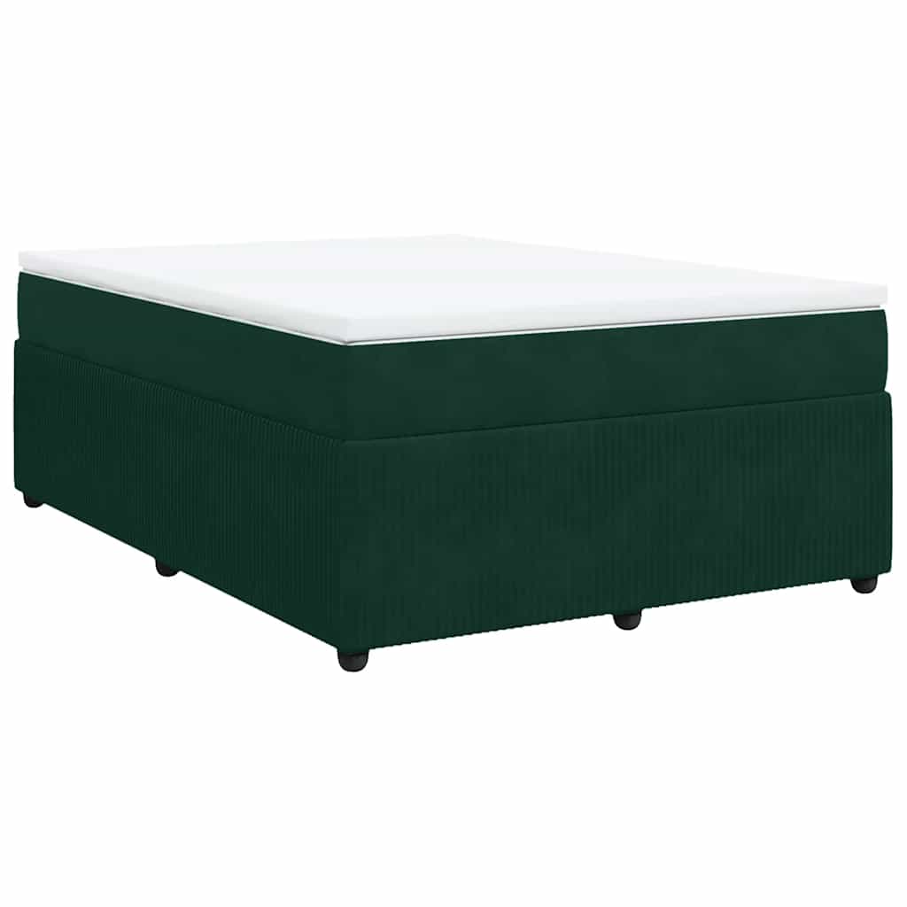 Sommier à lattes de lit et matelas Vert foncé 140x190cm Velours - XIOS