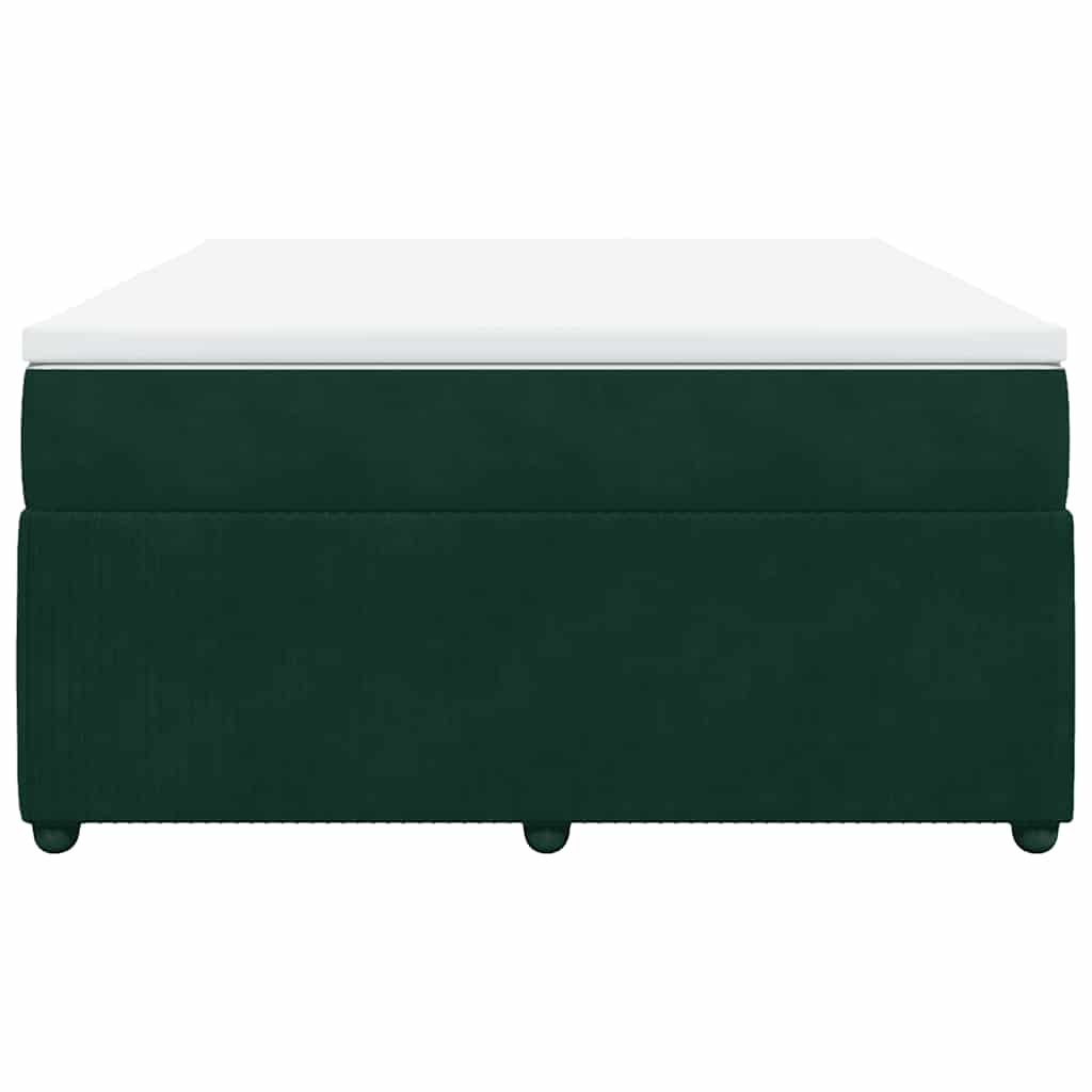 Sommier à lattes de lit et matelas Vert foncé 140x190cm Velours - XIOS