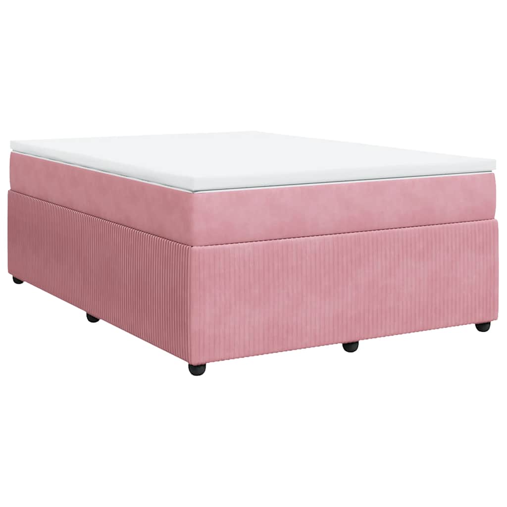 Sommier à lattes de lit avec matelas Rose 140x190 cm Velours - XIOS