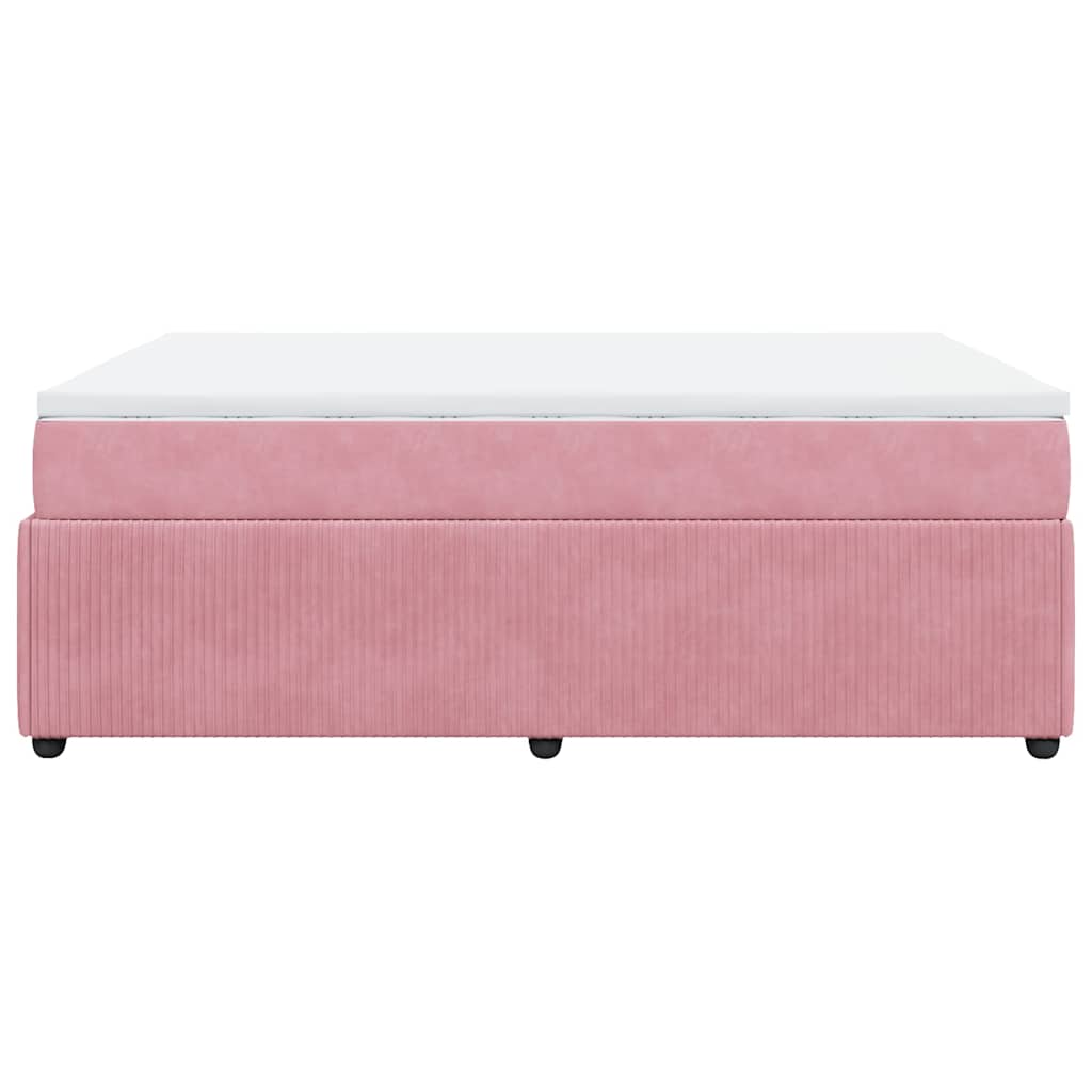 Sommier à lattes de lit avec matelas Rose 140x190 cm Velours - XIOS