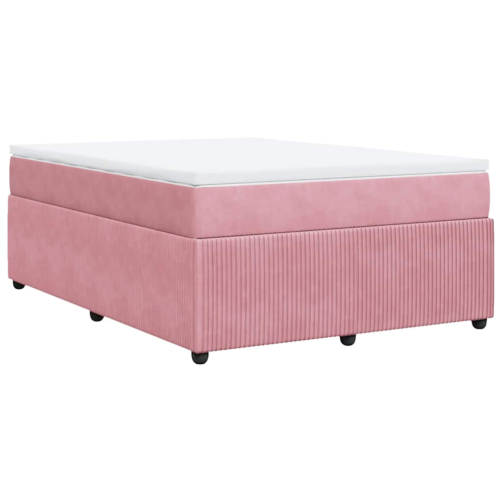 Sommier à lattes de lit avec matelas Rose 140x190 cm Velours - XIOS