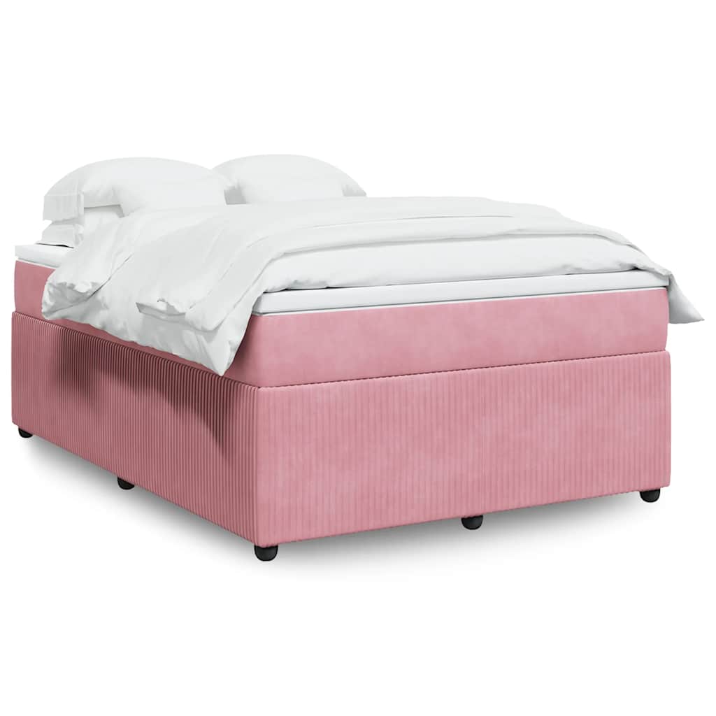 Sommier à lattes de lit avec matelas Rose 140x190 cm Velours - XIOS
