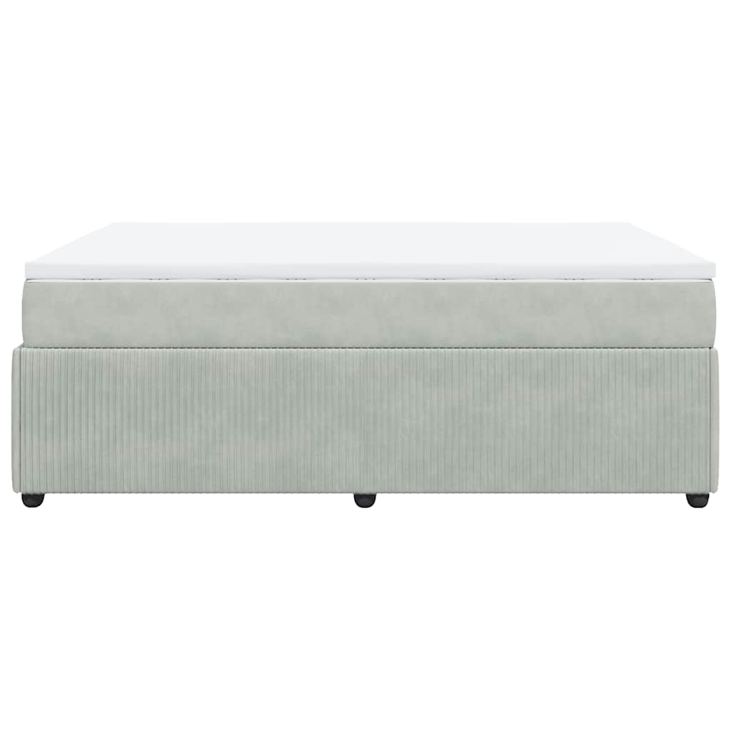 Sommier à lattes de lit et matelas Gris clair 140x200cm Velours - XIOS