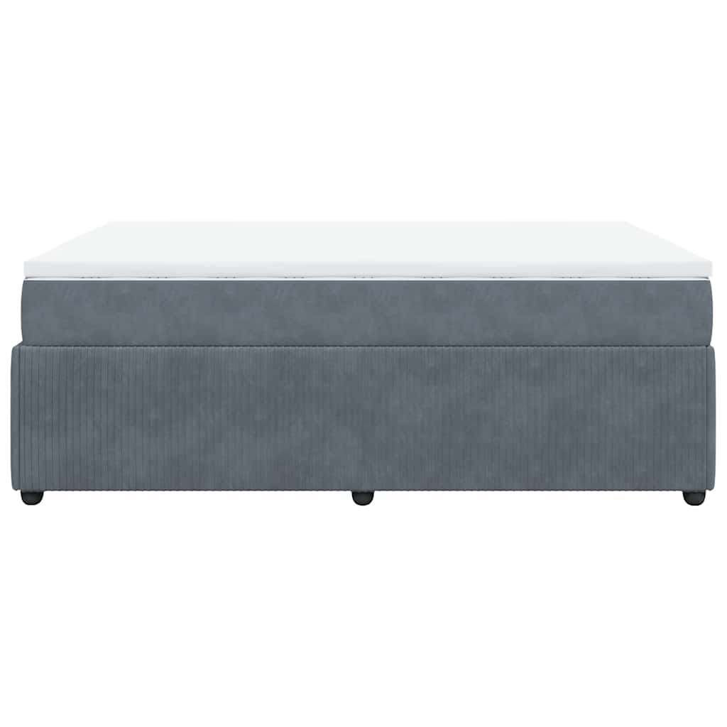 Sommier à lattes de lit et matelas Gris foncé 140x200cm Velours - XIOS