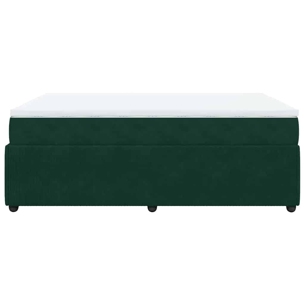 Sommier à lattes de lit et matelas Vert foncé 140x200cm Velours - XIOS