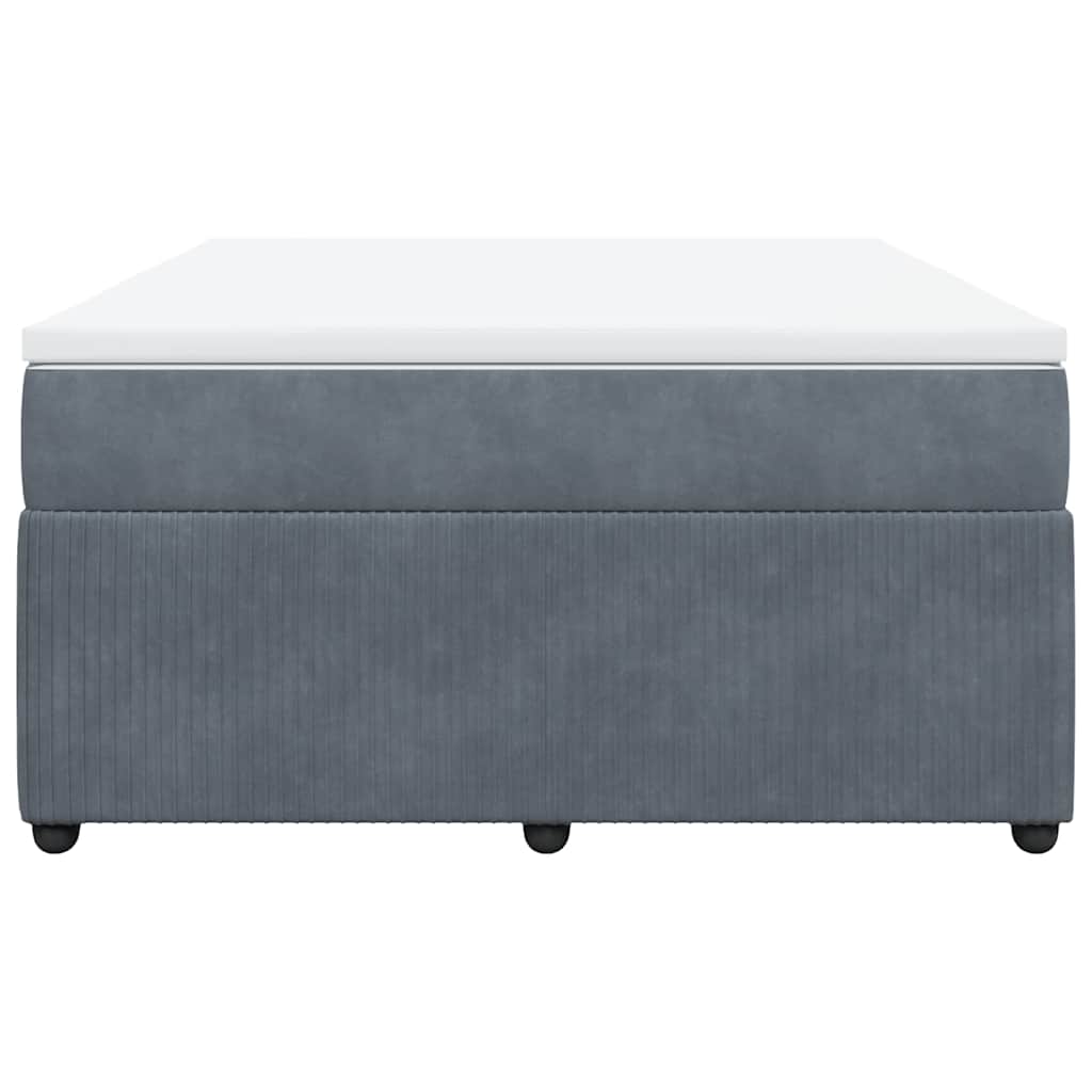 Sommier à lattes de lit et matelas Gris foncé 160x200cm Velours - XIOS