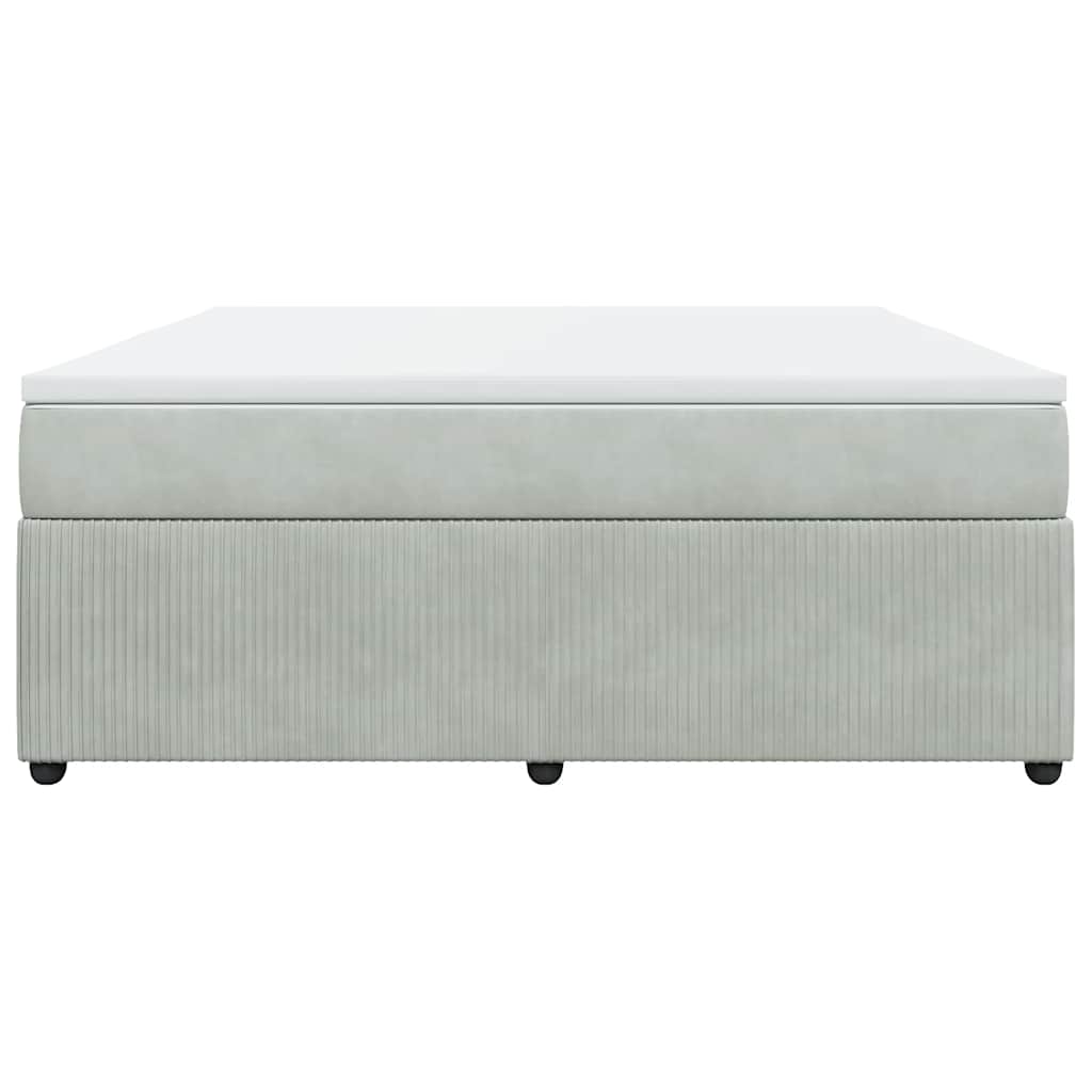 Sommier à lattes de lit et matelas Gris clair 180x200cm Velours - XIOS