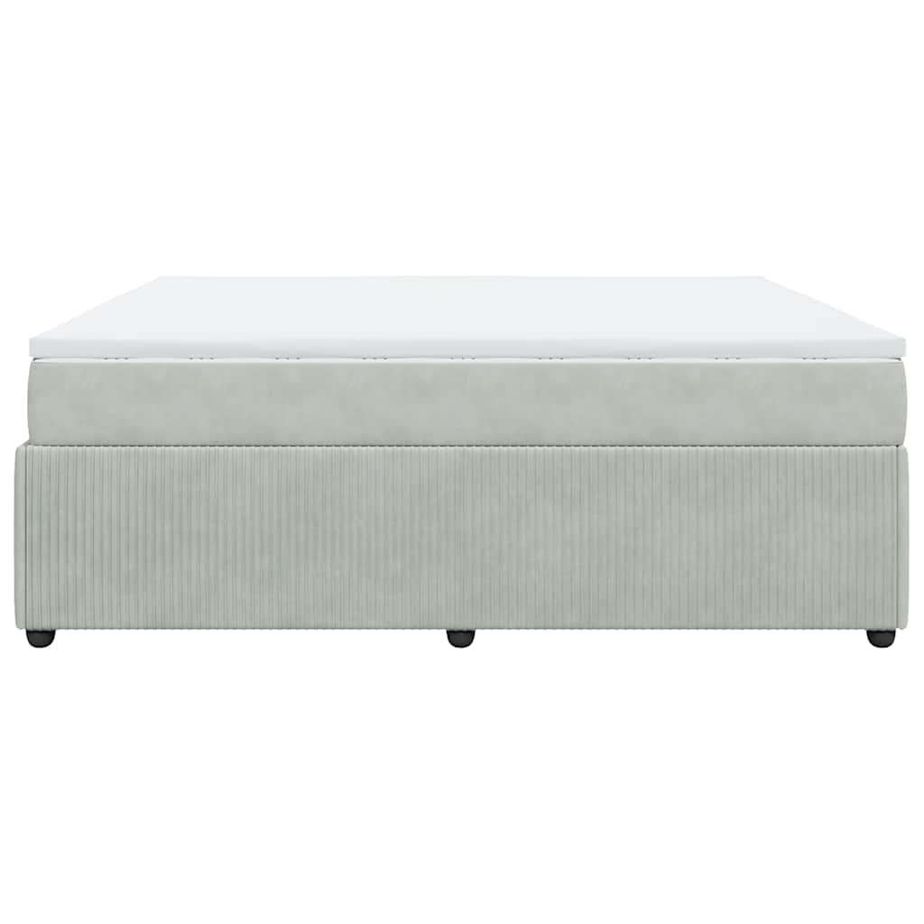 Sommier à lattes de lit et matelas Gris clair 180x200cm Velours - XIOS