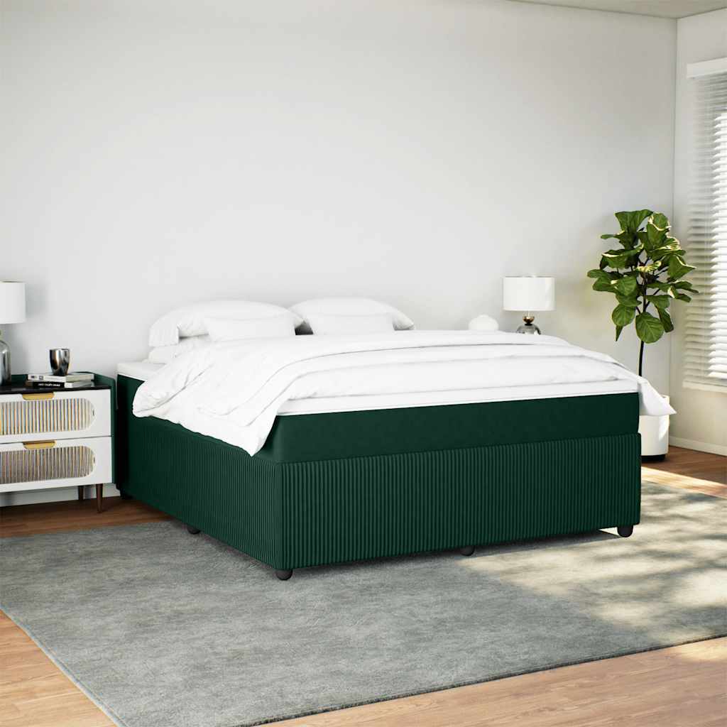 Sommier à lattes de lit et matelas Vert foncé 180x200cm Velours - XIOS