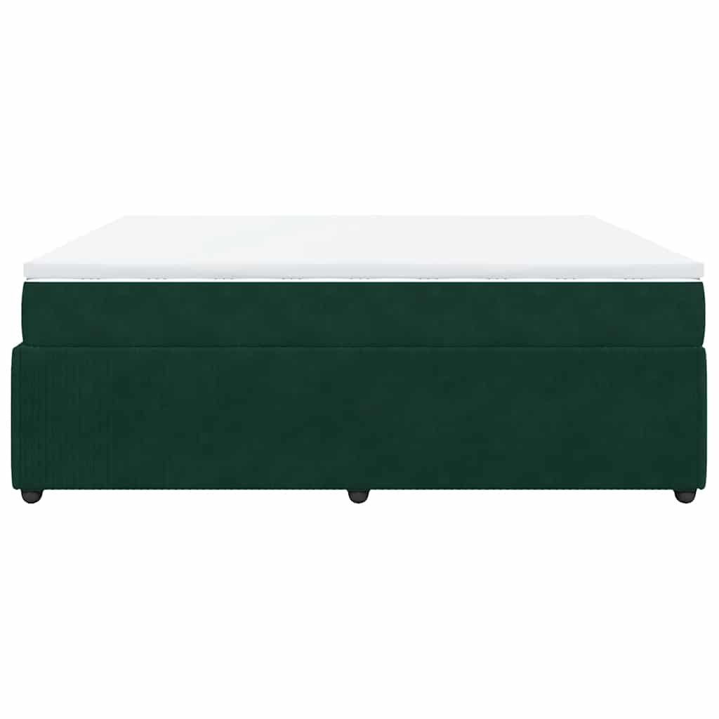 Sommier à lattes de lit et matelas Vert foncé 180x200cm Velours - XIOS