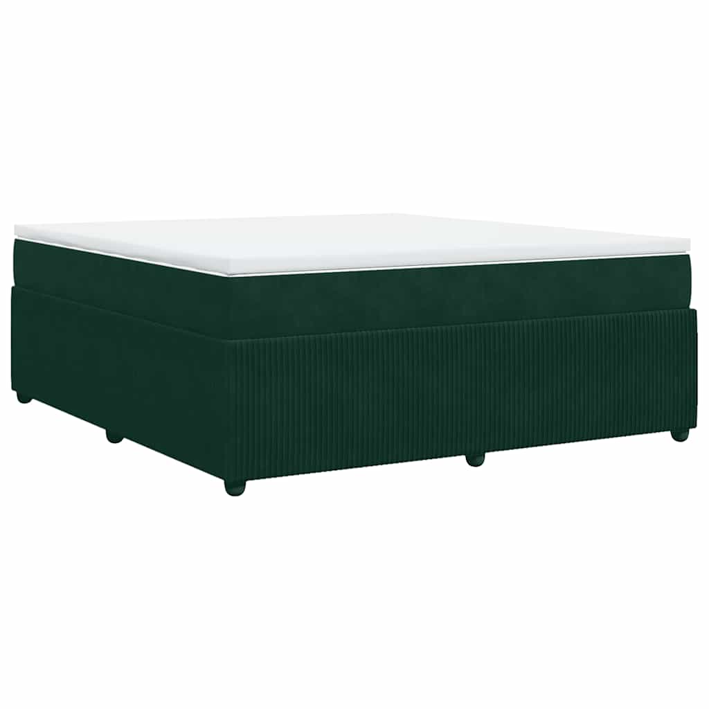 Sommier à lattes de lit et matelas Vert foncé 180x200cm Velours - XIOS