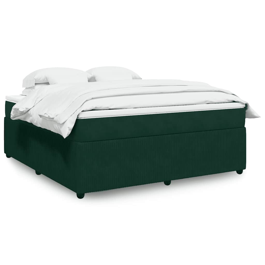 Sommier à lattes de lit et matelas Vert foncé 180x200cm Velours - XIOS