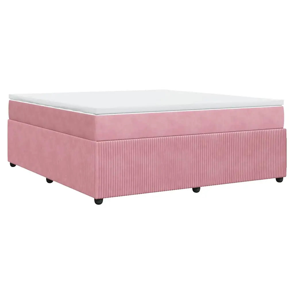 Sommier à lattes de lit avec matelas Rose 180x200 cm Velours - XIOS