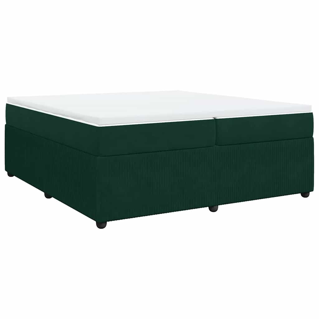 Sommier à lattes de lit et matelas Vert foncé 200x200cm Velours - XIOS