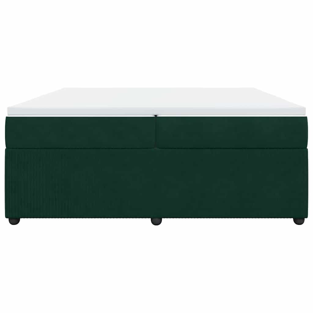 Sommier à lattes de lit et matelas Vert foncé 200x200cm Velours - XIOS